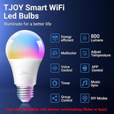 Smart Light Bulbs 4 Pack A19 E26 RGB Color Changing WiFi Bluetooth Alexa Google Compatible