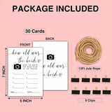 Bridal Shower Games, How Old Was The Bride To Be Bachelorette Party Games, Wedding Shower Games, Set Of 30 Game Cards (B01)