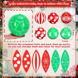 12 Pack Large Christmas Balls, 9 Inch Inflatable Christmas Ornaments For Outdoor Decoration, Big Christmas Ornaments Bal