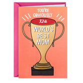 Hallmark Shoebox Funny Mother's Day Card from Son or Daughter (World's Best Mom Trophy)