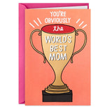 Hallmark Shoebox Funny Mother's Day Card from Son or Daughter (World's Best Mom Trophy)