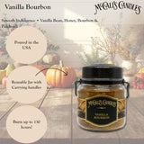 McCall’s Candles | Vanilla Bourbon | 16 oz Two-Wick Scented Candle | USA-Poured | Vintage Rustic Jar with Carrying Handle | Vanilla Bean, Bourbon & Honey Fragrance