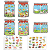 40 Sheets Insect Stickers With Jar Scenes, Make Your Own Bug Jar Nature Stickers, Diy Spring Crafts Activities For Kids Classroom Party Supplies