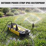 Outdoor Weatherproof Power Strip 8 Outlets 2 USB A 1 USB C IPX6 6FT Yellow