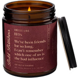 Funny Gift Candle For Women, Bestie, Coworker, Mom, Sister, Best Friend - Friendship All Natural Soy Wax, 8Oz - Made In Usa (Funny Bff)