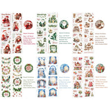 6 Rolls Christmas Washi Tape Set Pet Christmas Tape Stickers For Journaling, Scrapbooking, Decorative Tape For Diy Crafts Supplies Junk Journal Wide Washi Tape (Xmas 2)