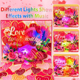 Anniversary Cards, Musical Anniversary Card With Light And Music, Happy Valentines Card, Wedding Cards, Birthday Cards For Wife Husband Couple