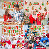 Gingerbread Christmas Decorations - Includes Banner, Hanging Decorations & Garland