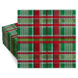 100 Pack Christmas Paper Napkins Buffalo Plaid Pattern Disposable Napkins Christmas Red Green Checkered Decorative Napkins For Christmas Holiday Dinner Party Supplies, 6.5 X 6.5 Inch