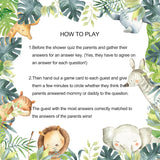 36 Guess Who Mommy Or Daddy Game Safari, Safari Jungle Baby Shower Games Cards, Wild Animal Themed Baby Shower Games Favor Decoration(5X7 Inches)