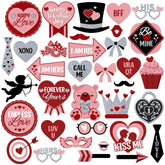 , Red Valentines Photo Props - Pack Of 35 | Red Valentines Day Photo Props For Valentines Decorations | Valentines Day Props For Photography | Valentine Props For Valentines Day Decorations