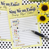 Bumble Bee Baby Shower Games, Nursery Rhyme Emoji Game Cards - 20 Count, What Will Baby Bee Gender Reveal Games