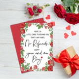 Funny Anniversary Card For Him Her, Humorous Valentines Day Cards For Husband Wife Boyfriend Girlfriend, I Am Yours No Refunds Card