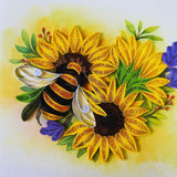 Quilling Cards, Handmade Card, Quilled Cards With Dedicated Paper, Quilling Birthday Cards For Women Or All Occasions: Mother'S Day, Greeting Card, Birthday... Daisy Bouquet (Sunflowers With Bee)