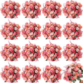 16 Pcs Rose Artificial Flowers Fake Flowers Bouquet 21 Heads Silk Faux Floral Bundles With Stem For Home Bridal Wedding Arrangements Table Centerpieces Party Decor (Pink)