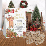 Christmas Don'T Say Baby Game, Don'T Say Baby Game For Baby Shower (50 Mini Clothespins With One Sign), Christmas Theme Baby Shower Decorations, Gender Reveal Game-Sddsbb05