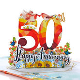 Cutpopup Anniversary Card Pop Up, Wedding 3D Greeting Card (Happy 50Th Anniversary)