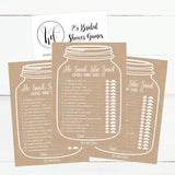 25 Rustic Wedding Bridal Shower Engagement Bachelorette Anniversary Party Game Ideas, He Said She Said Cards Funny Co Ed Trivia Rehearsal Dinner Guessing Question Fun Supplies Kit