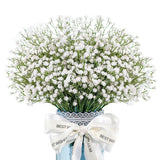 12Pcs Babys Breath Artificial Flowers White Fake Babies Breath Gypsophila Bulk Real Touch Faux Baby'S Breath Flowers Diy For Wedding Centerpieces Floral Arrangements Home Party Decoration