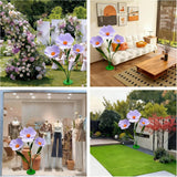 5.57 Ft Giant Artificial Flowers,Large Paper Flower,Adjustable Waterproof Fake Artificial Flower Decoracion Set For Wedding,Hotel,Office,Window Display And Home Farmhouse Decor (Pure Purple)