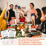 Christmas Games For Families, Christmas Friendly Feud Game, Holiday Games For Adults Large Group Party, Christmas Party Games, Christmas Trivia Card Games - A003