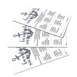 Nautical Baby Shower Candy Match Game - 25 Pack Of Ahoy Anchor Themed Cards - Boys Blue & Grey - 4X6