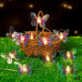 20Ft 3D Butterfly String Lights,Battery Operated 40Leds Indoor Outdoor Fairy Decorative Lights For Home Bedroom Party Bi