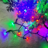 Christmas String Light 50 Multi-Colored 5Mm Led Mini Christmas Light, 120V Ul, Plug In Halloween Light Set 17Ft Green Wi