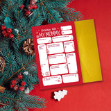 Cute Mommy Christmas Card From Son Daughter Kids Toddler, Ideal Christmas Gift For Mom & Stepmom Bonus Mother, Best Mom Xmas Gift From Toddler Children Diy Holiday Cards