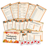 Thanksgiving Friendly Feud Games For Adults, Friendsgiving Games For Family Large Group, Thanks Giving Pumpkin Trivia Card Game, Fall Party Decorations -B03