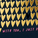 Hallmark Signature Valentines Day Card, Anniversary Card, Love Card for Significant Other (Gold Foil Hearts)