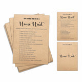 Housewarming Party Game, House Hunt, Rustic Kraft New Home Celebration Party Ideas, New Homeowner/First Home/Apartment/House Party Decorations - 30 Pack(D04)