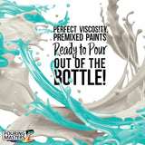 Pouring Masters Tropical Turquoise Ready To Pour Acrylic Pouring Paint - Premium 8-Ounce Pre-Mixed Fluid Acrylic Paint - Fluid Art Supplies For Canvas, Wood, Paper, Tile & Rocks