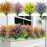 Artificial Flowers For Outdoors 24 Bundles Uv Resistant Boxwood Shrubs Artificial Eucalyptus Fake Plants Faux Plastic Greenery For Farmhouse Garden Home Indoor Outdoor Decoration?Mixed?
