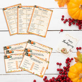 Thanksgiving Friendly Feud Games For Adults, Friendsgiving Games For Family Large Group, Thanks Giving Pumpkin Trivia Card Game, Fall Party Decorations -B03