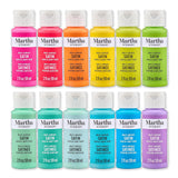 Martha Stewart, Multi-Surface Satin 12 pc Paint Set, Solar Brights