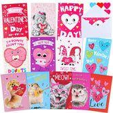 Happy Valentines Day Cards - Set Of 24 Valentine Card With Envelopes, Funny Valentines Exchange Card For Kids, Friends & Family, Love Vdaycards For Him & Her, Valentine'S Cards Assortment, 12 Design