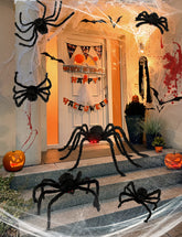 Halloween Plush Spider Set, 6 Pack Scary Fake Spiders in Different Sizes for Indoor Outdoor Halloween Decorations, Haunted House, Yard, Home, Party Decor
