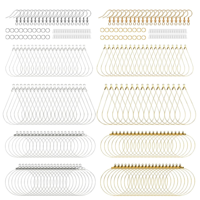 Earring Making Kit With 160Pcs Beading Hoop Earring Finding Component Accessor