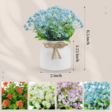 4 Pack Fake Flowers Artificial Plants Indoor For Home Kitchen Office Dining Centerpiece Table Decorations