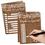 Rustic Bridal Shower Games For 20 Guests – Fun And Hilarious Bridal Games For Showers, Wedding Shower, Engagement, Classy Party Activities