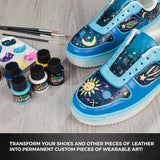 Titanium White Premium Acrylic Leather And Shoe Paint, 2 Oz Bottle - Flexible, Crack, Scratch, Peel Resistant - Artist Create Custom Sneakers, Jackets, Bags, Purses, Furniture Artwork