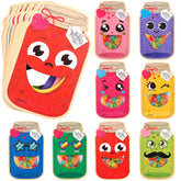Valentines Day Cards For Kids School – 48 Pack Funny Face Mason Jar Valentine Gift Cards With Treat Bags, Classroom Exchange Cards For Boys Girls Toddlers & Friends (Candy Not Included)