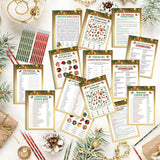 Fun Christmas Party Games Set, Pack 8 Different Christmas Games, Christmas Party Games For Family, Family Activities Game, Supplies For Xmas Party (Sdzhg04)