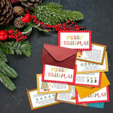 Christmas Scavenger Hunt Games, Christmas Treasure Hunt Clue Cards, Xmas Games For Family Treasure Riddle Hunt Game Activities, Winner Holiday Indoor Outdoor Party Decorations Supplies