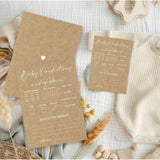 Kraft Paper Baby Shower Game Set,30 Fill In Prediction & Advice Game Cards,Wishes For Baby,Advice For New Parents, Baby Announcement,Gender Reveal, Baby Shower Game Activity, Party And Supplies - 02