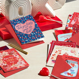 Hallmark Valentine's Day Cards (12 Unique Designs with Envelopes) for Kids, Romantic Partner, Friends, Family, Caregiver