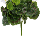 Vickerman 15.25" Artificial White Polyester Geranium Bush - White Artificial Flowers - Artificial Geraniums for Indoors - Fake Geraniums - Faux Flowers for Assortment - Artificial Plants