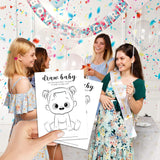 Draw Baby Shower Games, Boy Or Girl Gender Reveal Party Game - Baby Shower Party Activities Supplies - Can You Guess What The Baby Is Going To Look Like 30 Cards/Drawbaby-002