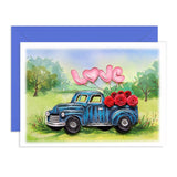 Valentine'S Day Card, Red Car Romantic Love Quiling Card For Valentines, Wedding, Anniversary, Mothers Day, Quilled Card For Women, Parents, Girlfriend, Husband, Wife (Love Red Car)